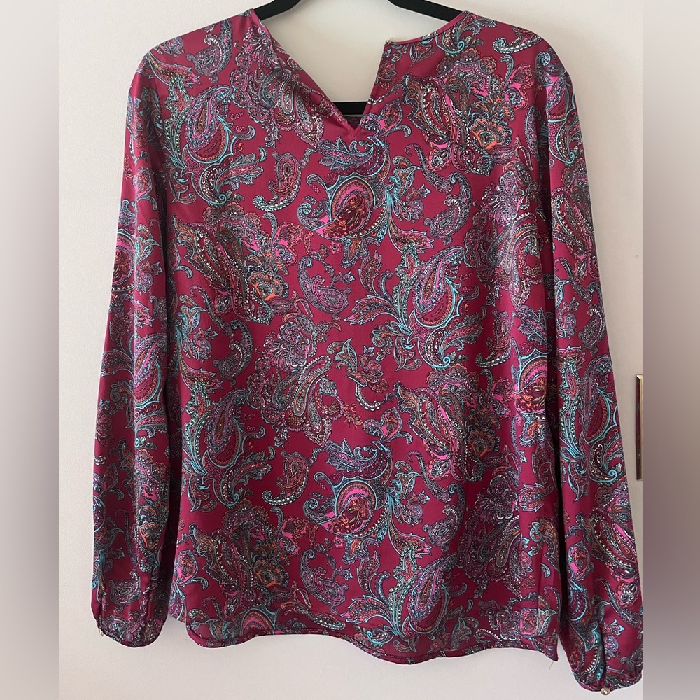 Talbots Ruffle-Yoke Blouse - Picture 2 of 3